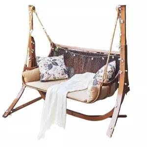 2인용 그네의자 팬션 전원주택 야외 발코니