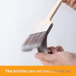 파니식 페인트 브러시 세트 새시 소프트 테이퍼 필라멘트 벽 캐비닛 및 울타리용 목재 얼룩 5개 팩