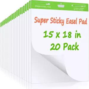 ReliThick 20 패드/팩 프리미엄 미니 스티키 이젤 패드 15인치 x 18인치 30매/패드 교사 학생용 앵커 차트