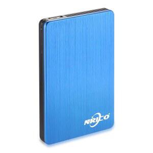 NRICO 500GB 휴대용 외장 하드 드라이브 USB 3.0 HDD 2.5인치 스토리지, PC, Mac, 데스크탑, PS4(500GB, 파란색) 지원