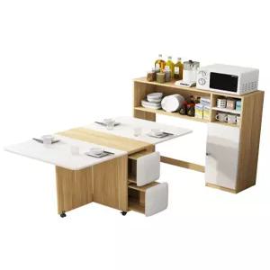 접이식식탁렌지대 주방 수납장 선반 부엌 식탁 밥통 마르체 수납 렌지대 테이블 주방수납장