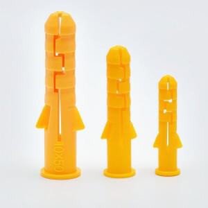 10-50피스 플라스틱 확장 파이프 튜브 고무 플러그 벽 M6 M8 M10 셀프 태핑 나사 용 늑골이있는 앵커