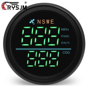 52mm GPS 속도계 게이지 나침반 0-299 KMH 노트 MPH 안테나 포함 12V 24V 자동차 보트 내부 부품용