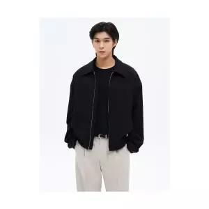 [국내매장정품] 에잇세컨즈 8SECONDS 헤비트윌 칼라넥 숏 블루종 블랙 425139LYD5 177472