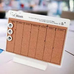 국산 스탠드형 미니 콜크보드 260x195mm 받침대 O (WFKAAK2)