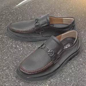 남자 세미정장룩 소가죽 원단 발등장식 컴포트화 WE6CDB6