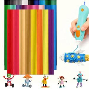 [포르르] 로지임 26색 pcl 3d 펜 필라멘트 리필, 더들러 스타트+, 저온 필라멘트, 2.5mm 총 1950cm, 안전하고 간편한 리필 130pcs 지원