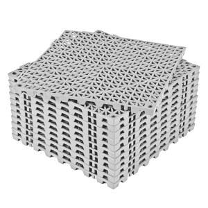 ToLanbbt 모듈식 연동 쿠션 12P 11.8인치 x 고무 바닥 배수구 데크, 샤워기, 주방, 배수 풀, 사우나 욕조, 실내 실외(회색)용 미끄럼 방지 매트