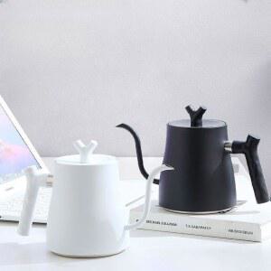 인덕션 커피 드립포트 주전자 커피포트 핸들 이상 캠핑용 1 인덕션가능한 핸드 5L화이트립포트 스텐 화이트A 용품 1L