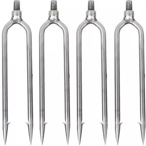 스테인리스 스틸 4개 긱 개프 후크 피쉬 2개 야외 낚시 도구용 창