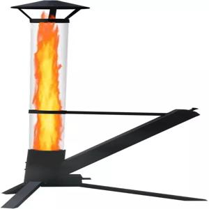 야외용 Ytglen 55.9인치 목재 펠릿 파티오 히터 현관 및 정원용 유리 튜브가 있는 휴대용 로켓 스토브