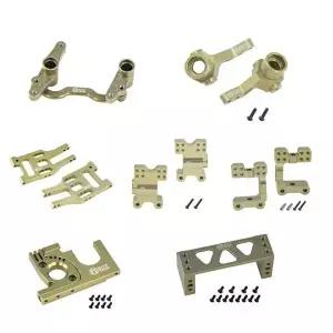 호환  핫 팀 Cen 레이싱 18 RC 자동차 7075 알루미늄 하드 산화 프론트 스티어링 너클 스티어링 및 로드 업