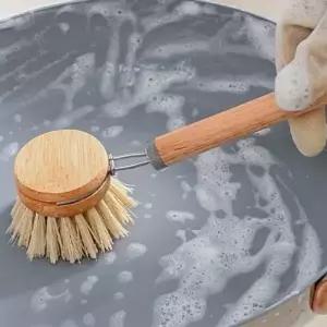 무쇠팬 주물팬 세척솔 바베큐 우드 브러쉬 (WFKB24Z)