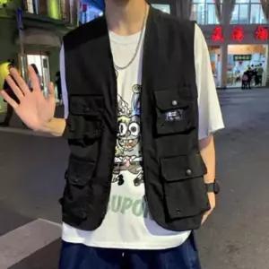 [라일리의류] Rly 라운드티셔츠 캐주얼 포켓 레이어드조끼 자켓 데  44239968)