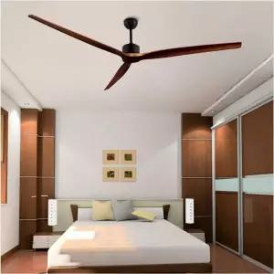 대형 실링팬 심플디자인 리모컨 우드 레트로 심플 원목 카페