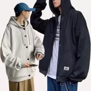 [라일리의류] Rly 커플후드티 집업 남자맨투맨 오버핏후드티 무지  44244767)