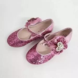 [셀러허브 패션]LED 큐빅끈  여아구두 글리터 키즈신발 (160만 가능)