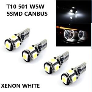 루보식 4x BMW 5 시리즈 E60 E61 PRE LCI 엔젤 아이 헤일로 링 CANBUS 벌브 전구 화이트 LED