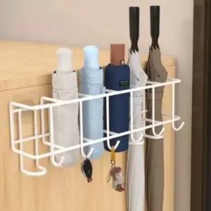 현관 부착 벽걸이형 우산걸이 6구 우산꽂이 보관 거치대 M50310 6구 화이트 (WFKAEKG)