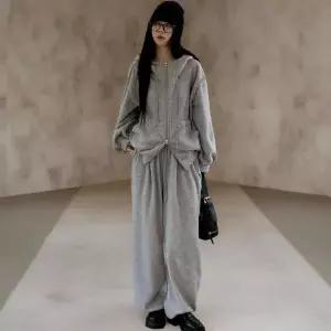 [다잇템]여성 후디티 빅사이즈 트랙수트 넓은 보온 세트