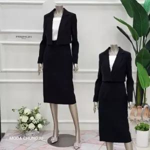 [미니멈]MD 숏자켓 레이어드 H라인 원피스 MD MMYAAWO2020_CJ