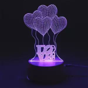 스냅잇 하트풍선 3D 착시 아크릴무드등 3D착시