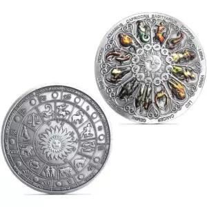 로마동전 장신구 12개 수집품 코인 컬러풀 동전 별자리 행운의