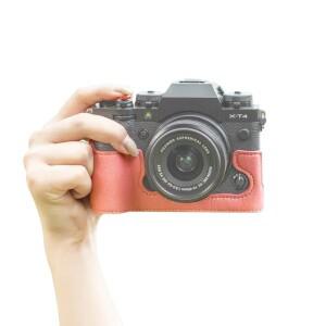 수공  카메라  가죽 가방 바디 박스 케이스  후지호환필름 후지호환 XT4 보호 슬리브 베이스