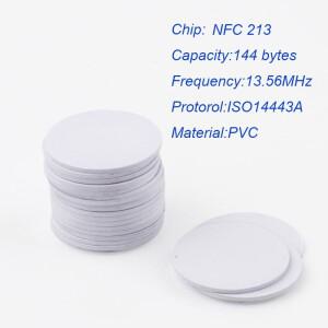 10 개/몫 25mm 13.56Mhz ISO14443A NFC 코인 213/215/216 칩 태그 PVC 카드  휴대폰에 대 한 방수