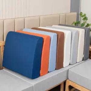 원목 소파 등받이 직사각형 코튼리넨 베이지 사다리꼴곡선