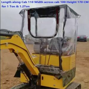 [호환품]1톤 및 1.2톤 미니 소형 호환 굴삭기 파는 사람에게 적합한  레인 커버 1PC