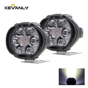 2PCS 작업 조명 6 LED 바이크 오토바이 헤드라이트 스팟 방수 슈퍼 밝은 보조 스쿠터 범용 12v Led 바