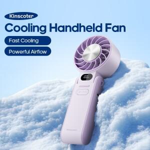 폴더블 휴대용 팬 100 기어 속도 조절 가능 3600mAh 충전식 용 LED 디스플레이 USB 공기 순환기(랜야드 포