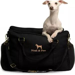 노아 앤 포 반려견 카시트 캐리어 하네스 클립이 장착된 소형 반려동물용 4배 안전 기능 부스터 여행용