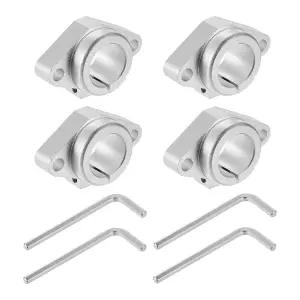 uxcell 4pcs SHF30 알루미늄 선형 막대 레일 샤프트 지지대 직경 30mm CNC 기계용 모션 가이드 장착 브래킷
