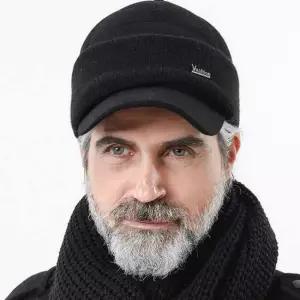 중년 남자 아빠모자 겨울 모직 귀달이 방한모자 볼캡