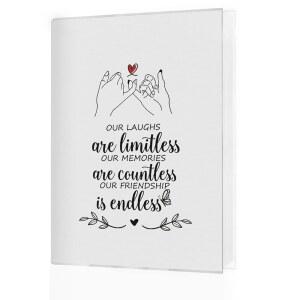 KJUMBYW 사진 앨범 4x6, 여성을 위한 우정 선물, 가장 친한 친구를 우리의 웃음은 무한합니다 추억은 셀 수 없이 많은 18개의 주머니를 작은 추억 책 36장의 사진을 담고 있습니다