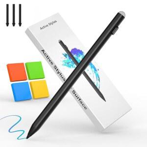 [미국배송] MICROSOFT SURFACE PRO용 PEN 12 / 11 9 10 8 X 7 6 5 4 3 GO 3 2 LAPTOP STUDIO BOOK USB-C 고속 충전 기능이 있는 PRO 펜 스타일러스 4096 압력 지우개 버튼 마그네틱