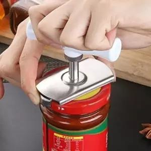 다용도 회전식 캔 뚜껑 오프너 손잡이 따개 주방 소품 (WFKBQU1)
