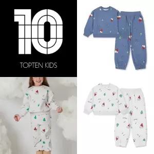 [롯데백화점]탑텐키즈 MKG1IP3802 공용) 아홉시바니 홀리데이 플리스 셋업