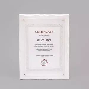 상장액자 탁상액자 벽걸이겸용 사진액자 A4 화이트 (KYR-WAC9B93)