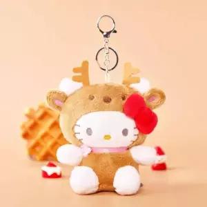 가꾸필수 꽃사슴 가방고리 13cm-헬로키티 보들보들 키링