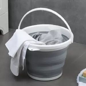 접이식 다용도 바스켓 휴대용 양동이 대용량 자동차 세차 목욕 빨래 물통 켐핑 바구니 10L
