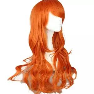 [하프클럽/]사틴 오렌지 파티가발 행사용 인모염색 헤어스타일 가발