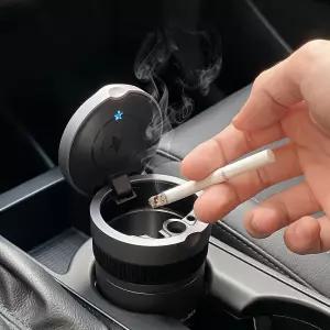 차량용재떨이 냄새차단 LED컵홀더형 수납용품