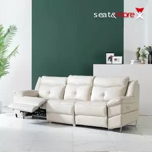 [시트앤모어]윈저 4인 이태리 천연통가죽 리클라이너소파