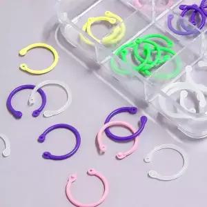 플라스틱 카드링 문서 서류 단어장 고리링 L 랜덤색1p