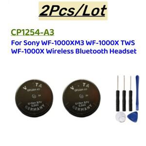 2개/몫  및 기존 Varta CP1254 A3 충전식 60mah 리튬 배터리 3.7v TWS 블루투스 헤드폰