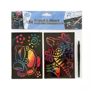 집순이 취미생활 스크래치페이퍼 랜덤세트 2개 미술동아리 미술재료 집콕놀이 도금펜