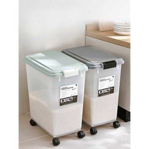 쌀통 밀가루통 20kg 30kg/25kg 사각통 50L 스텐 업소용밀가루통 곡물